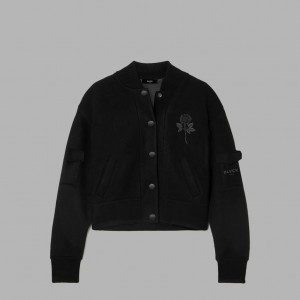 Black Blvck Bomber' Jacket Singapore | 986413-SHO