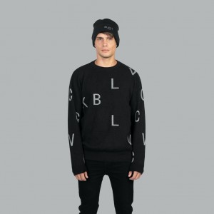 Black Blvck Letters' Sweater Singapore | 156974-IXQ