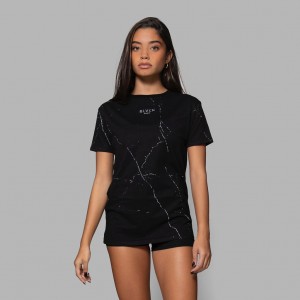 Black Blvck Marble Tee Singapore | 094183-QMH