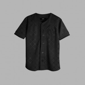 Black Blvck Monogram Jersey Singapore | 019354-WDR