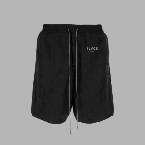 Black Blvck Monogram Shorts Singapore | 179325-VYE