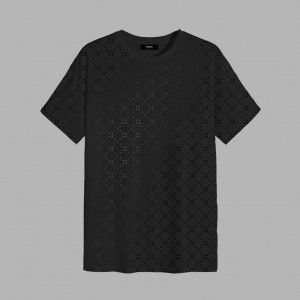 Black Blvck Monogram Tee Singapore | 706531-ADN