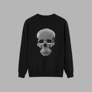 Black Blvck Skull Sweater Singapore | 163458-BIU