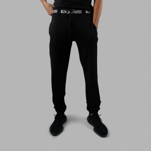 Black Blvck Waistband Jogging Singapore | 321974-THL