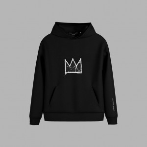 Black Blvck x Basquiat 'Crown' Hoodie Singapore | 051364-SUJ