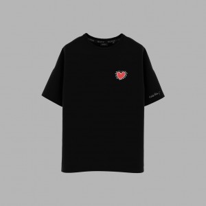 Black Blvck x Keith Haring' Heart Tee Singapore | 067854-WYL