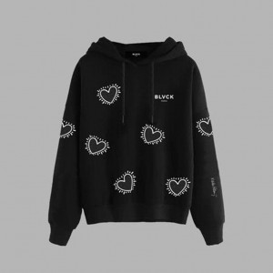 Black Blvck x Keith Haring' Pattern Hoodie Singapore | 416207-UHF