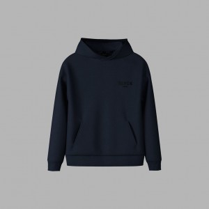 Dark Blue Blvck Shades Hoodie Singapore | 708451-ZOY