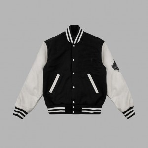 White Black Blvck Baseball' Jacket Singapore | 135790-PQO