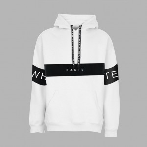 White Blvck Bold Stripe Hoodie Singapore | 876014-XJK