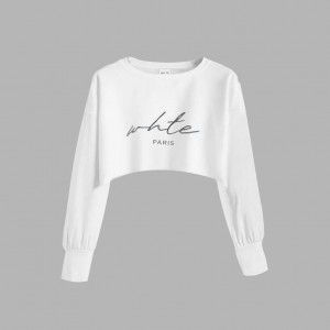 White Blvck Crop Signature Sweater Singapore | 159806-FUT