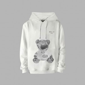 White Blvck Evil Twin Teddy Bear Hoodie Singapore | 685719-AKH