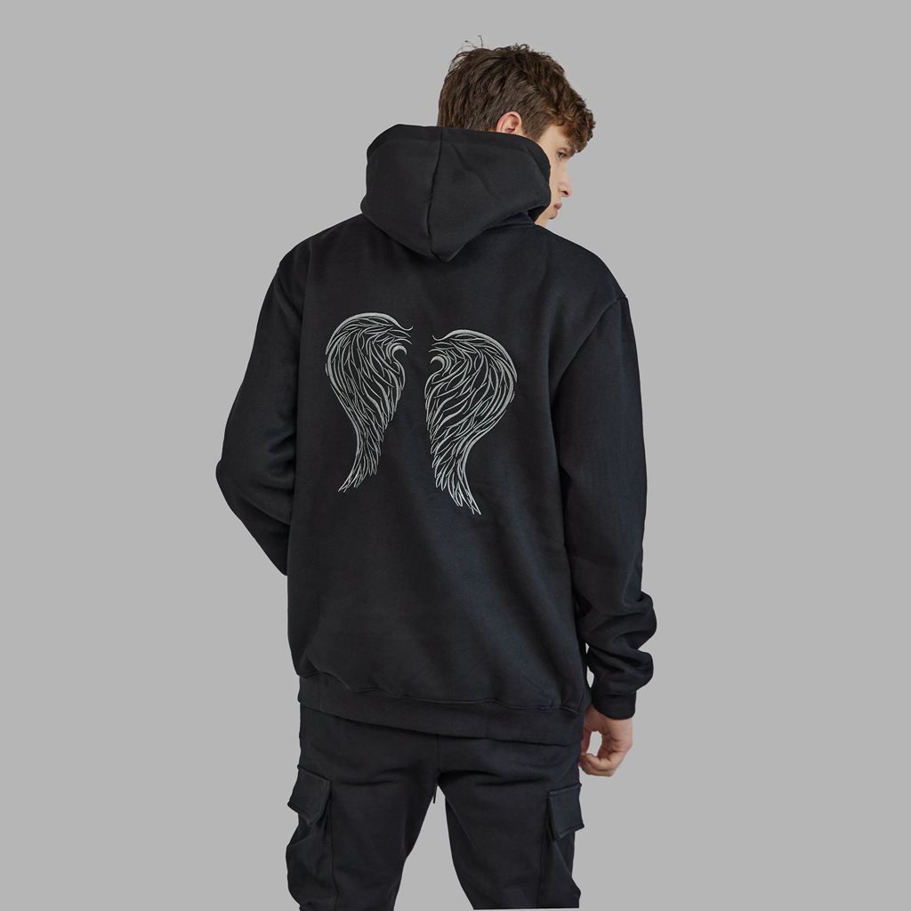 Black Blvck Angel Hoodie Singapore | 743852-HOM