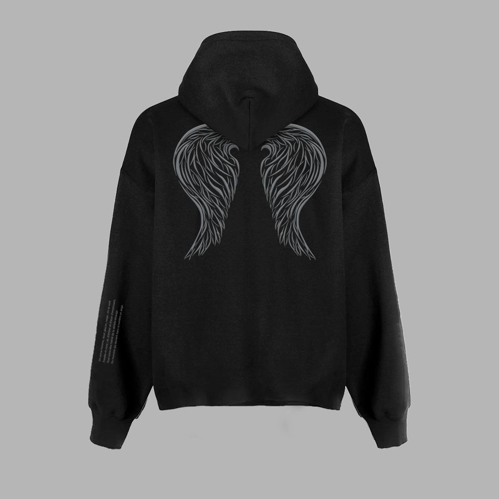 Black Blvck Angel Hoodie Singapore | 743852-HOM