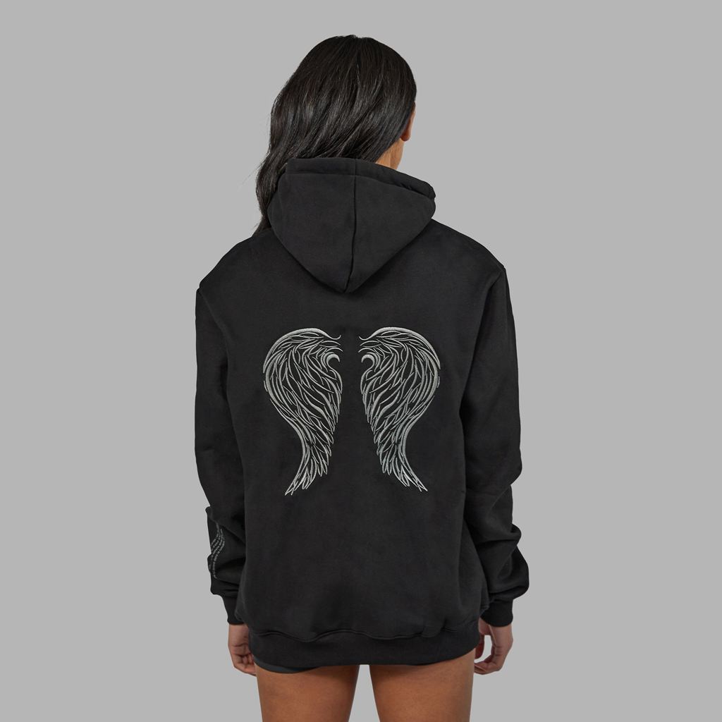 Black Blvck Angel Hoodie Singapore | 832075-ISE