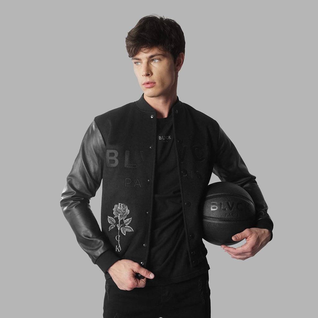 Black Blvck Baseball Jacket Singapore | 374529-UNM