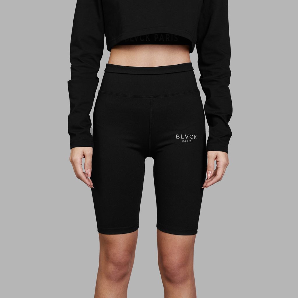 Black Blvck Biker' Signature Shorts Singapore | 039827-CGU