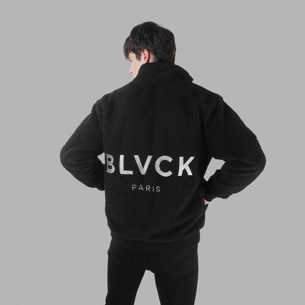 Black Blvck Bold Fleece Jacket Singapore | 854632-DUK