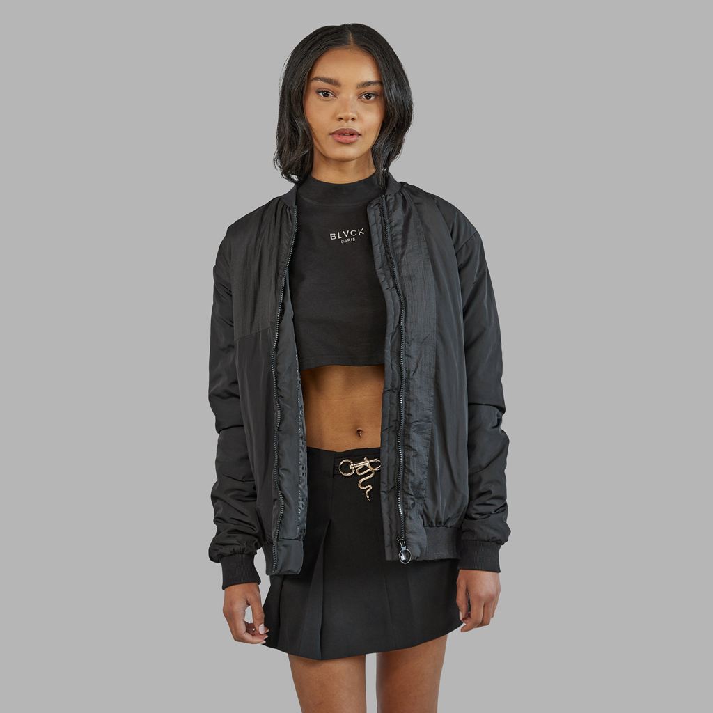 Black Blvck Bold Nylon Jacket Singapore | 328416-DAO