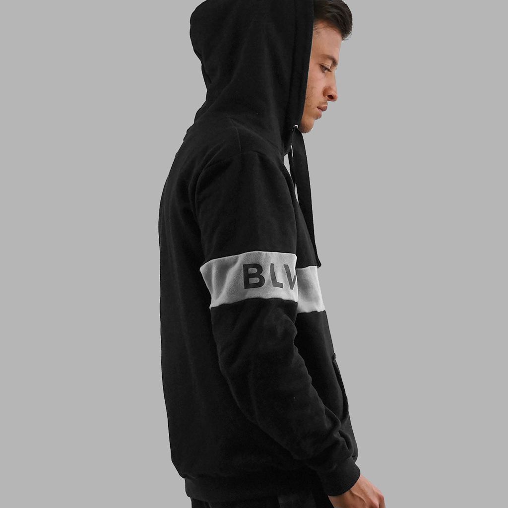 Black Blvck Bold Stripe Hoodie Singapore | 310568-JXA