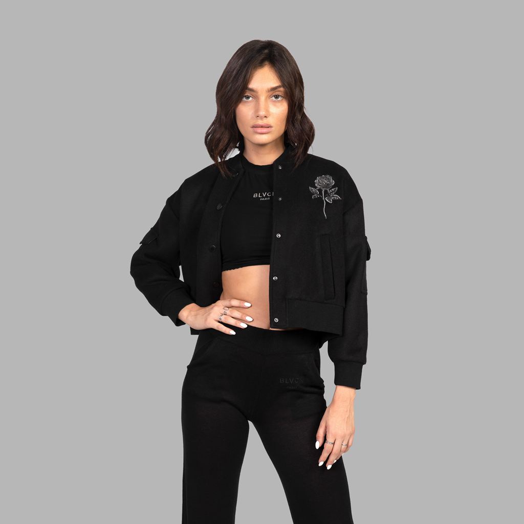 Black Blvck Bomber' Jacket Singapore | 986413-SHO