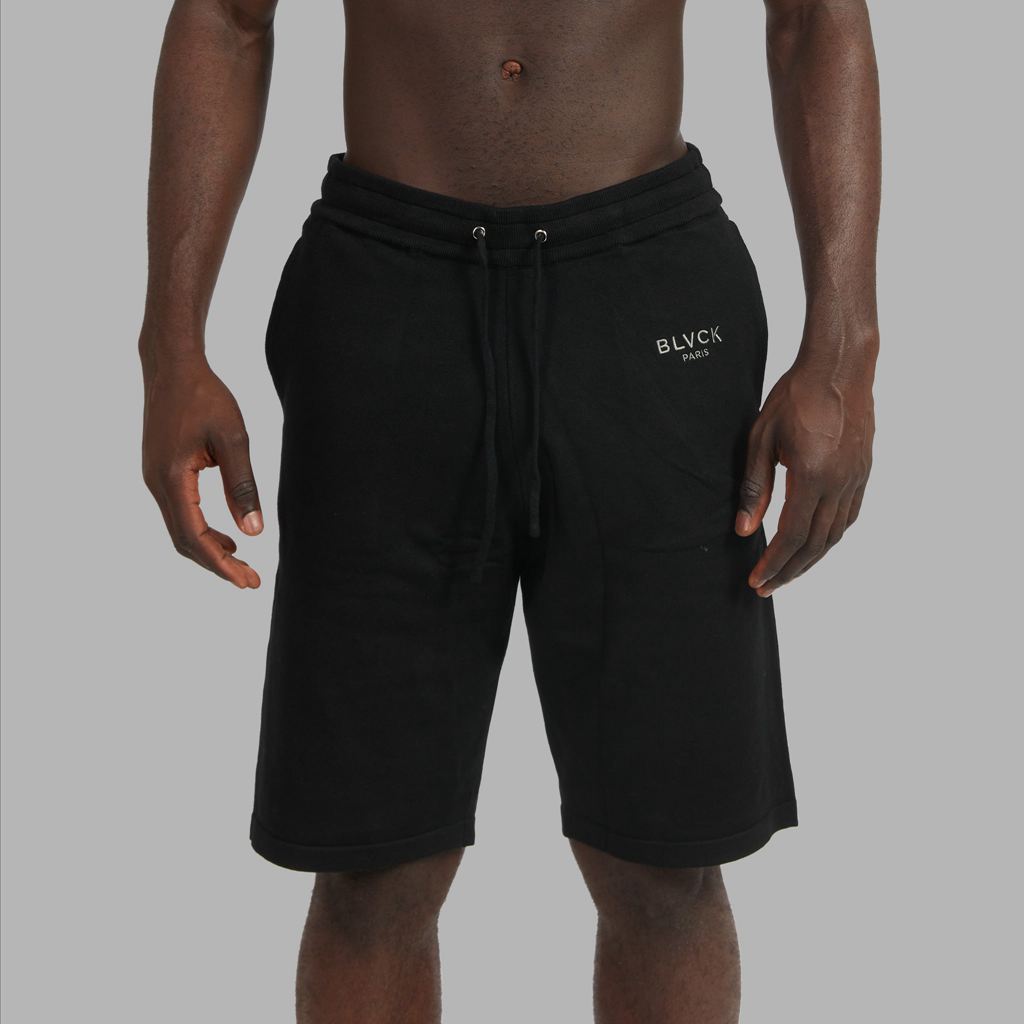 Black Blvck Branded Cashmere Blend Shorts Singapore | 861520-MVD