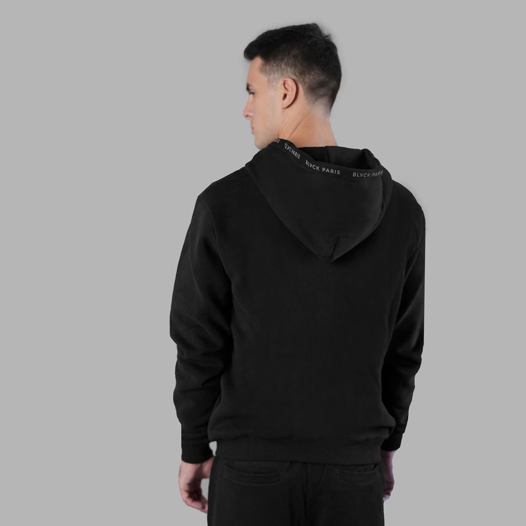 Black Blvck Branded Hooded Sweatshirt Singapore | 759610-MBT