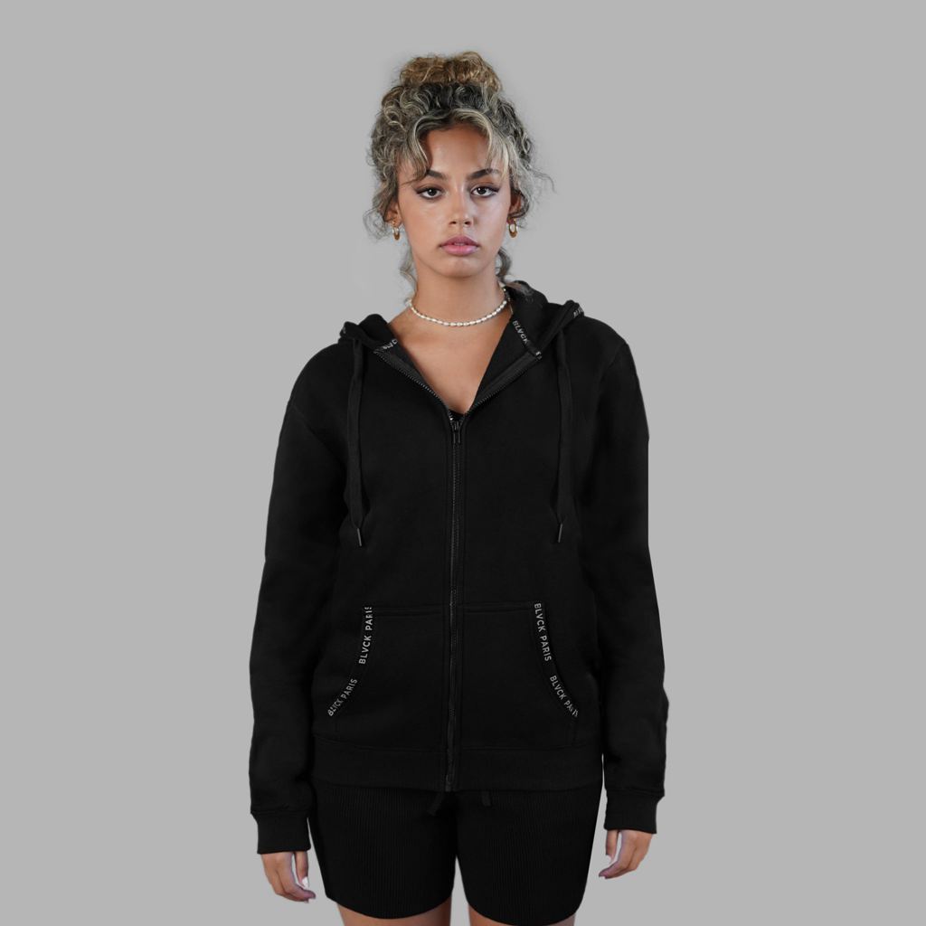 Black Blvck Branded Hooded Sweatshirt Singapore | 832714-ZGN