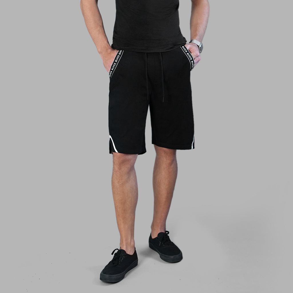 Black Blvck Branded Shorts Singapore | 836514-APH