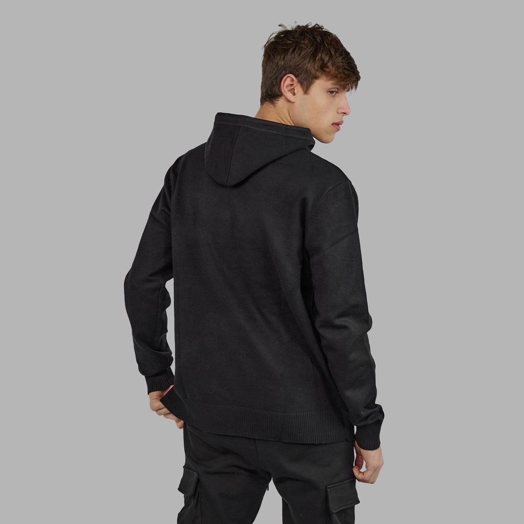 Black Blvck Cashmere Blend Hoodie Singapore | 431265-MIY