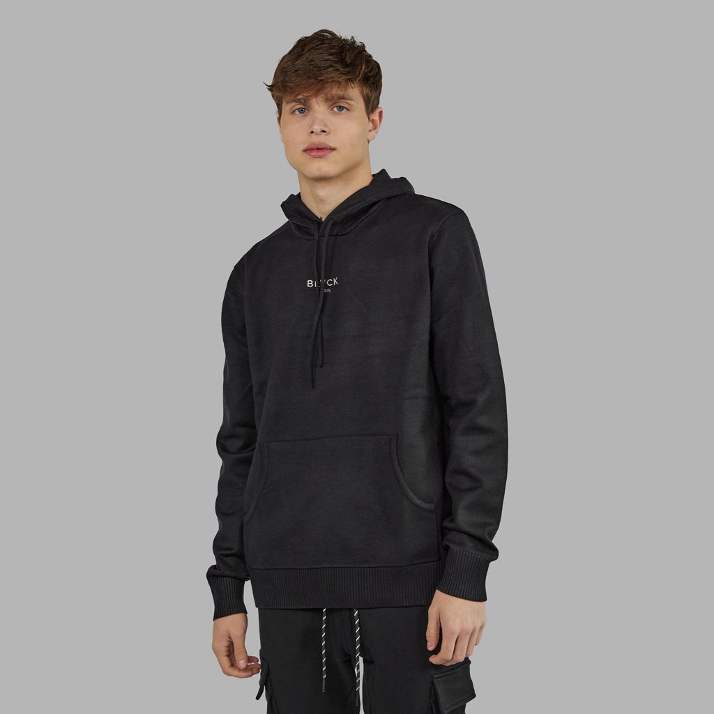 Black Blvck Cashmere Blend Hoodie Singapore | 431265-MIY