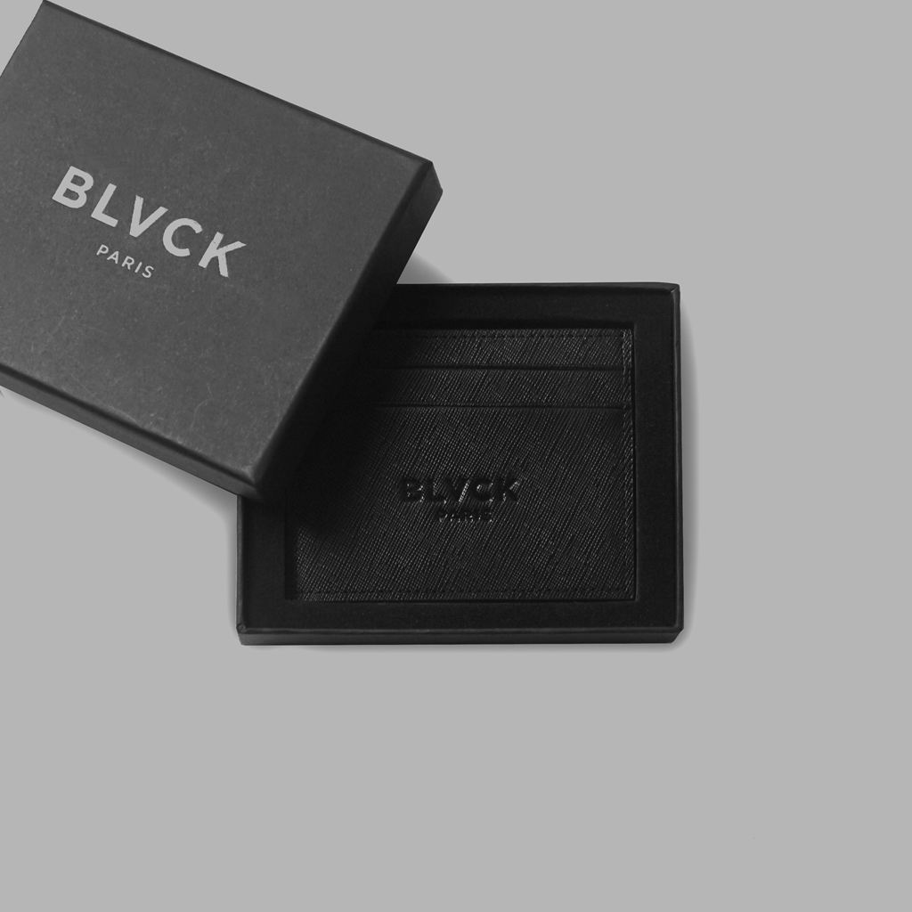 Black Blvck Classic Card Holder Singapore | 806534-HVM