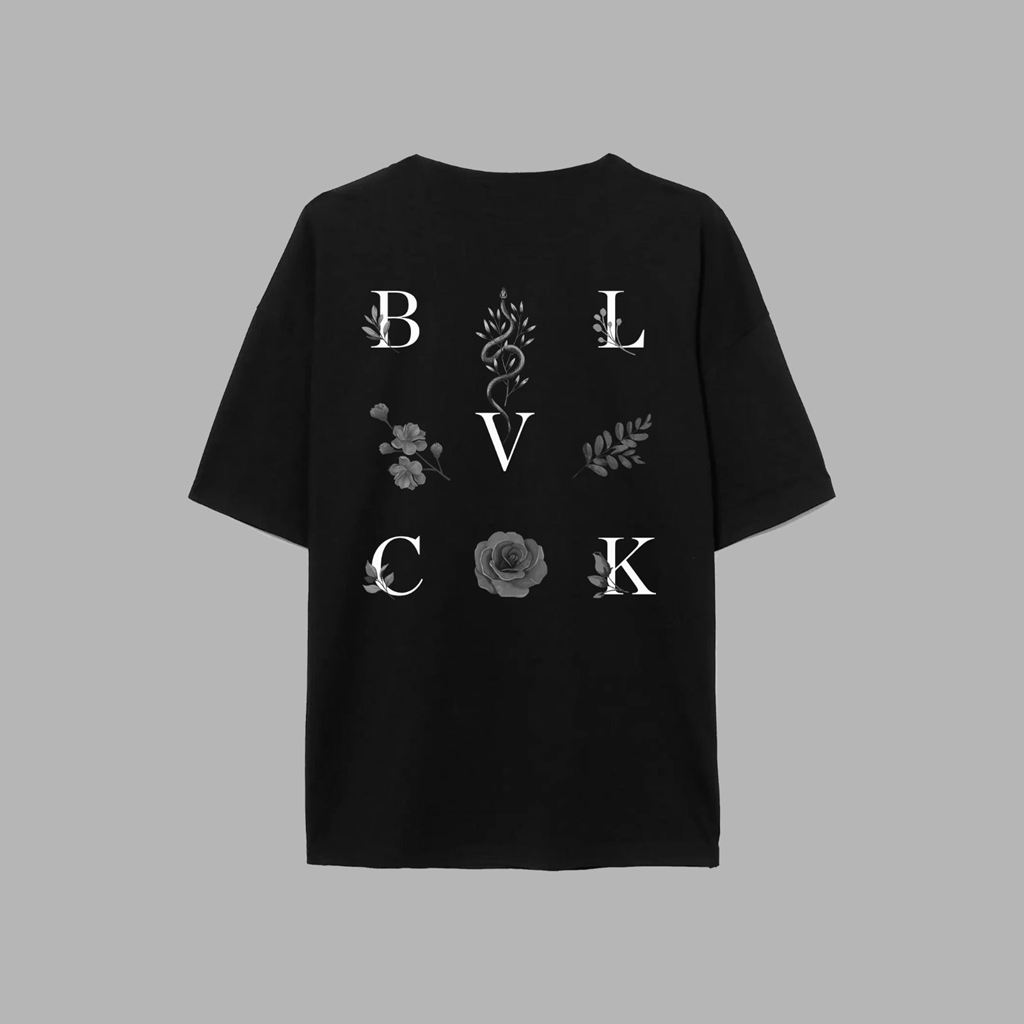 Black Blvck Floral Logo Tee Singapore | 860295-ZHW