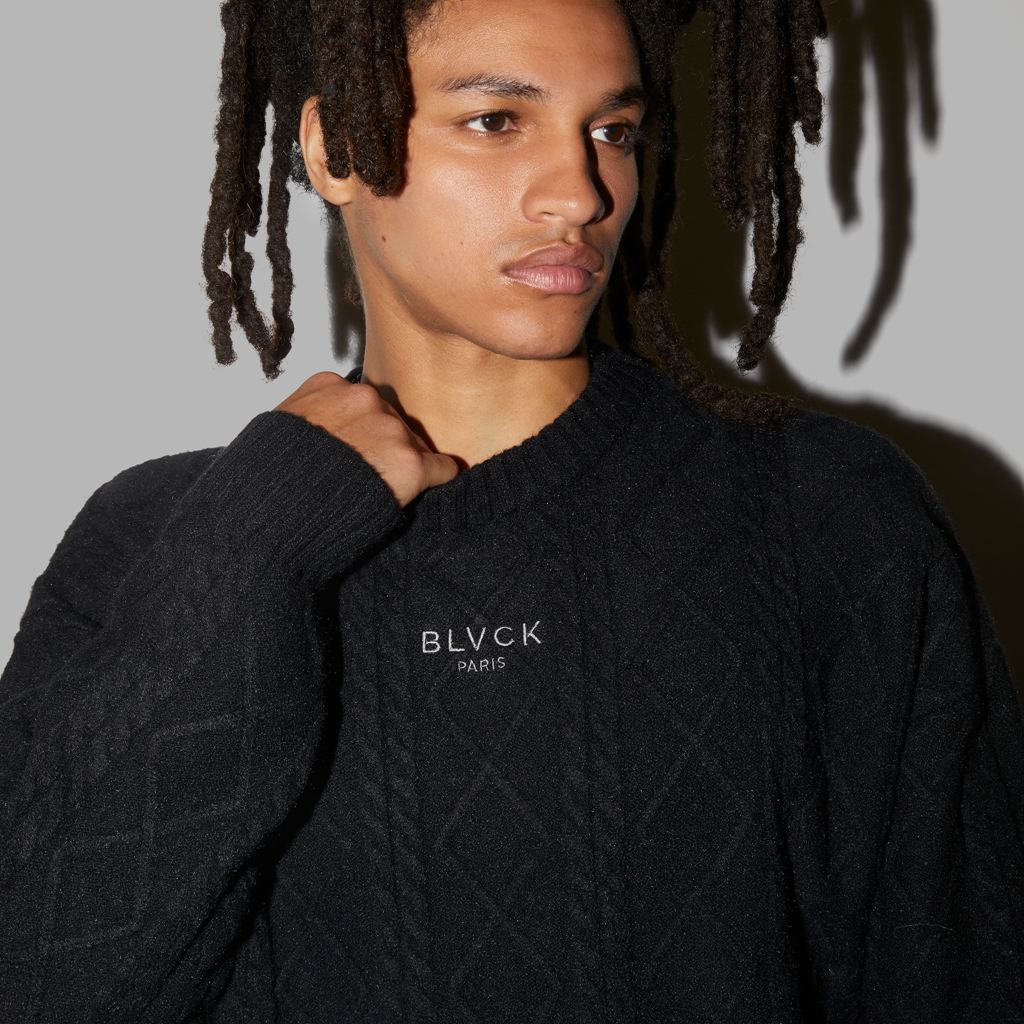 Black Blvck Knitted Sweater Singapore | 180563-PRW