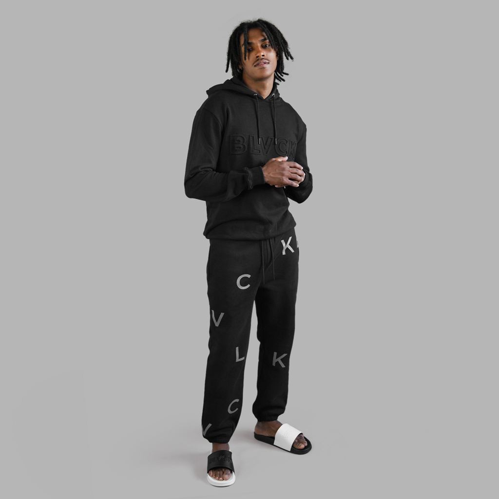 Black Blvck Letter Sweatpants Singapore | 439872-TLA