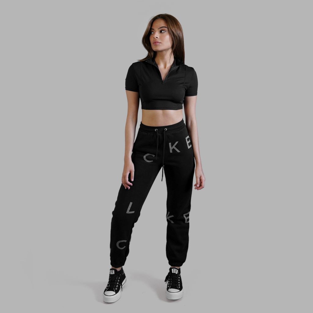 Black Blvck Letter Sweatpants Singapore | 567190-FCH