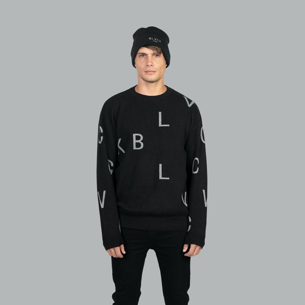 Black Blvck Letters\' Sweater Singapore | 156974-IXQ