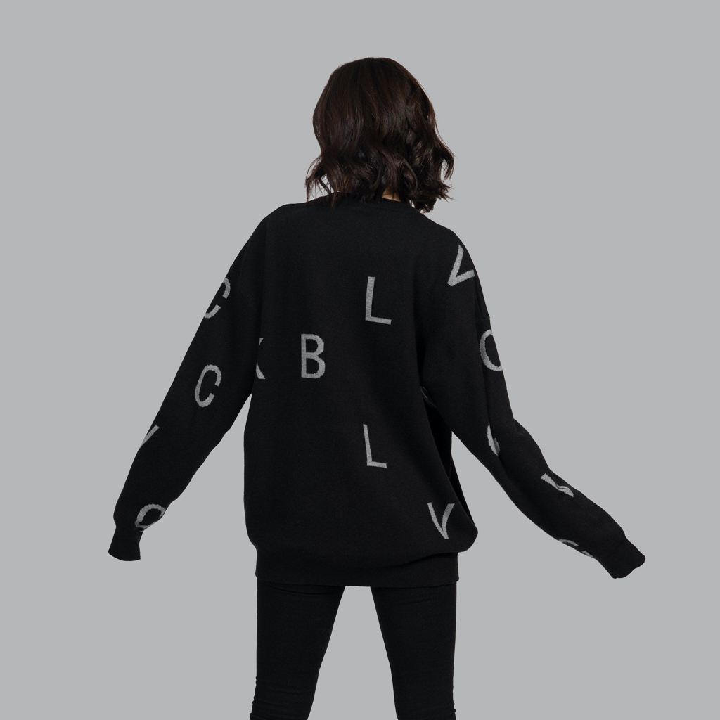 Black Blvck Letters' Sweater Singapore | 914367-GRK