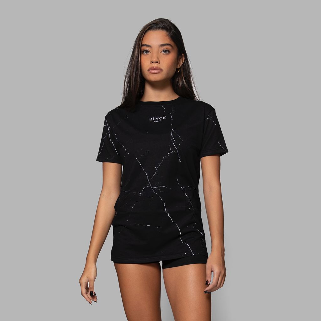 Black Blvck Marble Tee Singapore | 094183-QMH