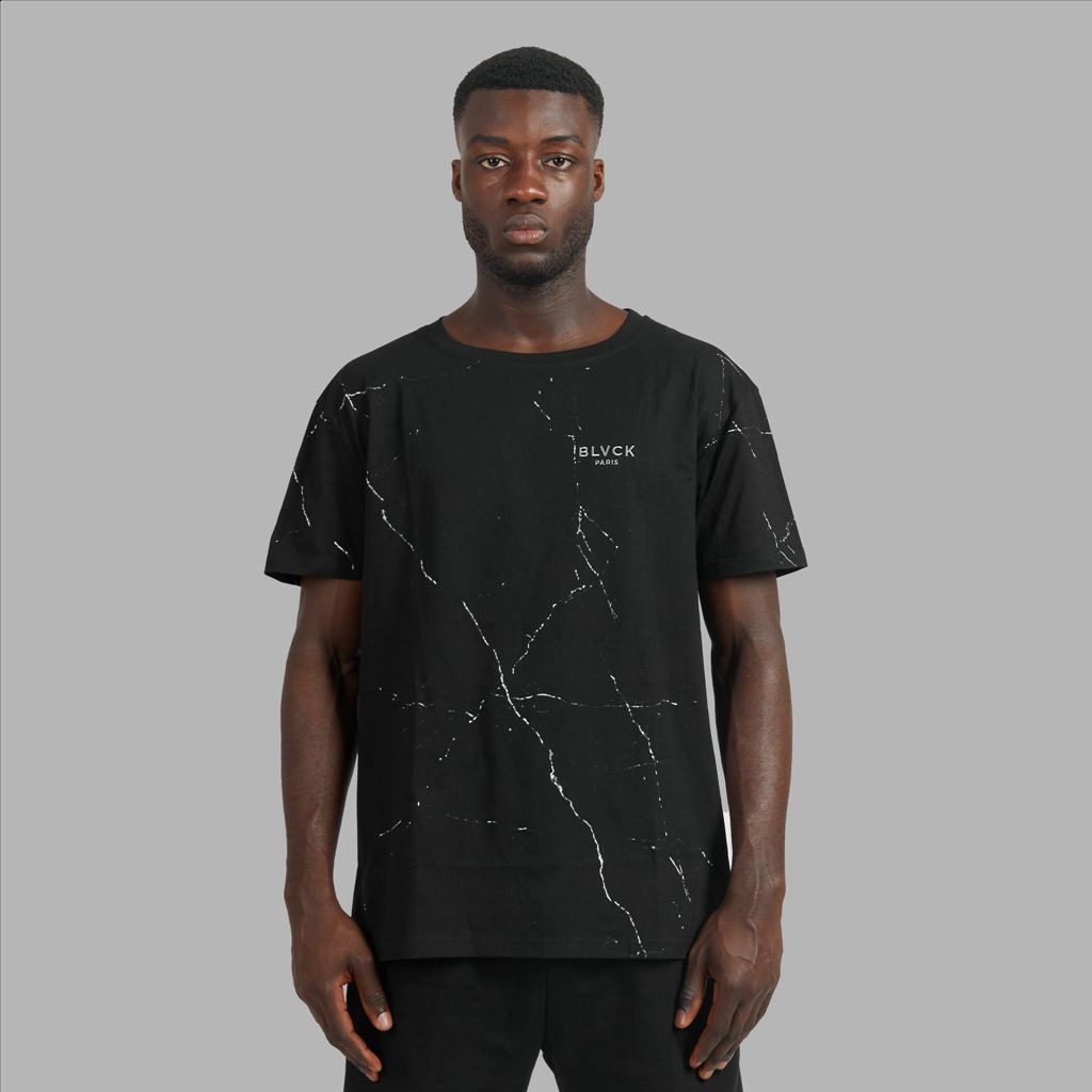 Black Blvck Marble Tee Singapore | 314609-GTW