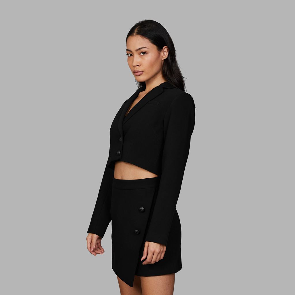 Black Blvck Mini Wrap Skirt Singapore | 789041-EAM