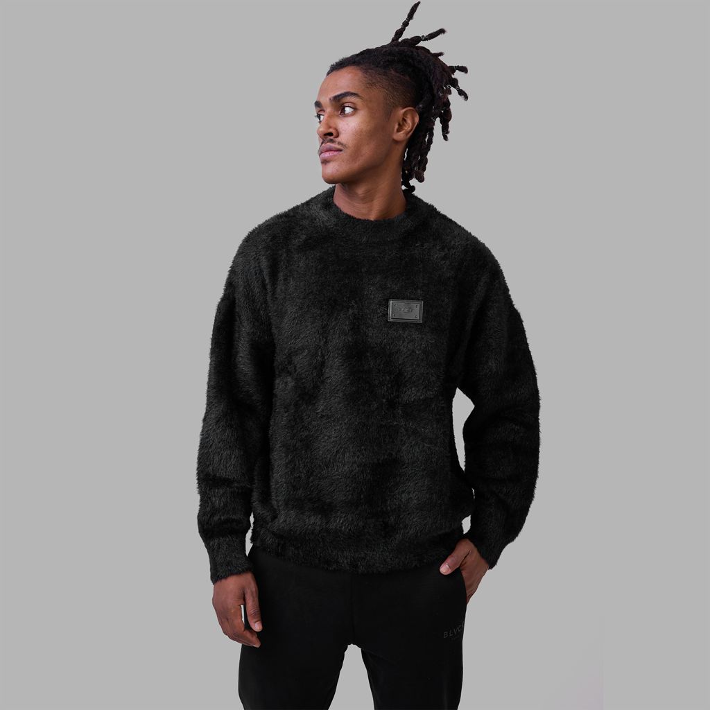 Black Blvck Mohair Branded Sweater Singapore | 163875-WJS