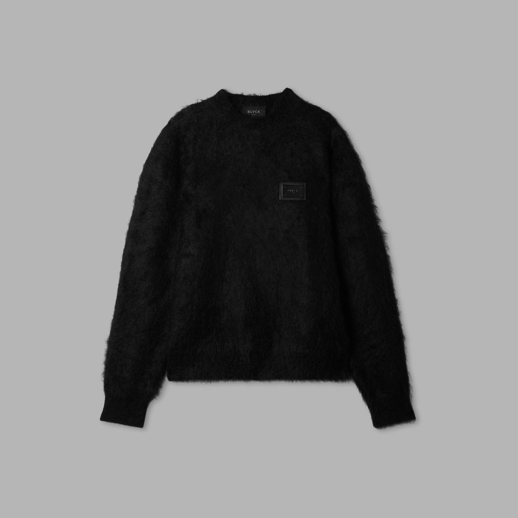 Black Blvck Mohair Branded Sweater Singapore | 163875-WJS