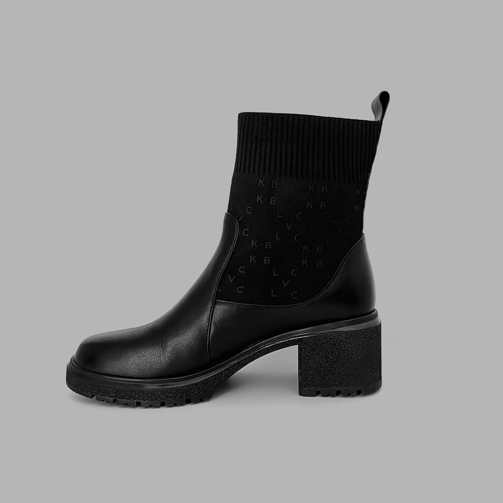 Black Blvck Monogram Ankle Boots Singapore | 532178-ZDU