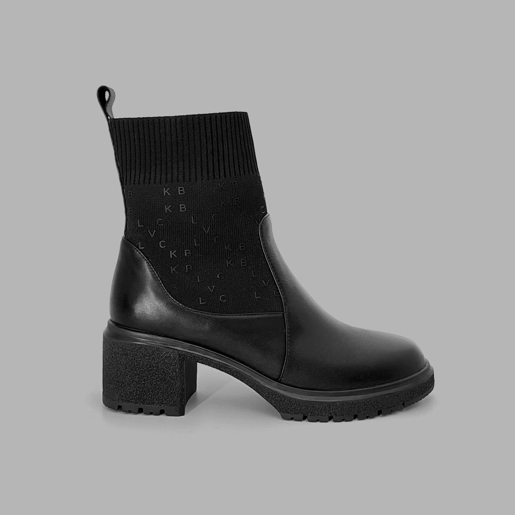 Black Blvck Monogram Ankle Boots Singapore | 532178-ZDU