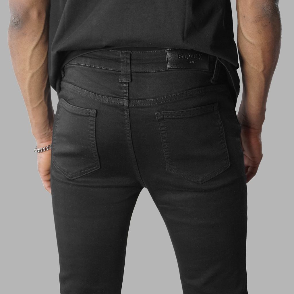 Black Blvck Monogram Jeans Singapore | 230578-JBR