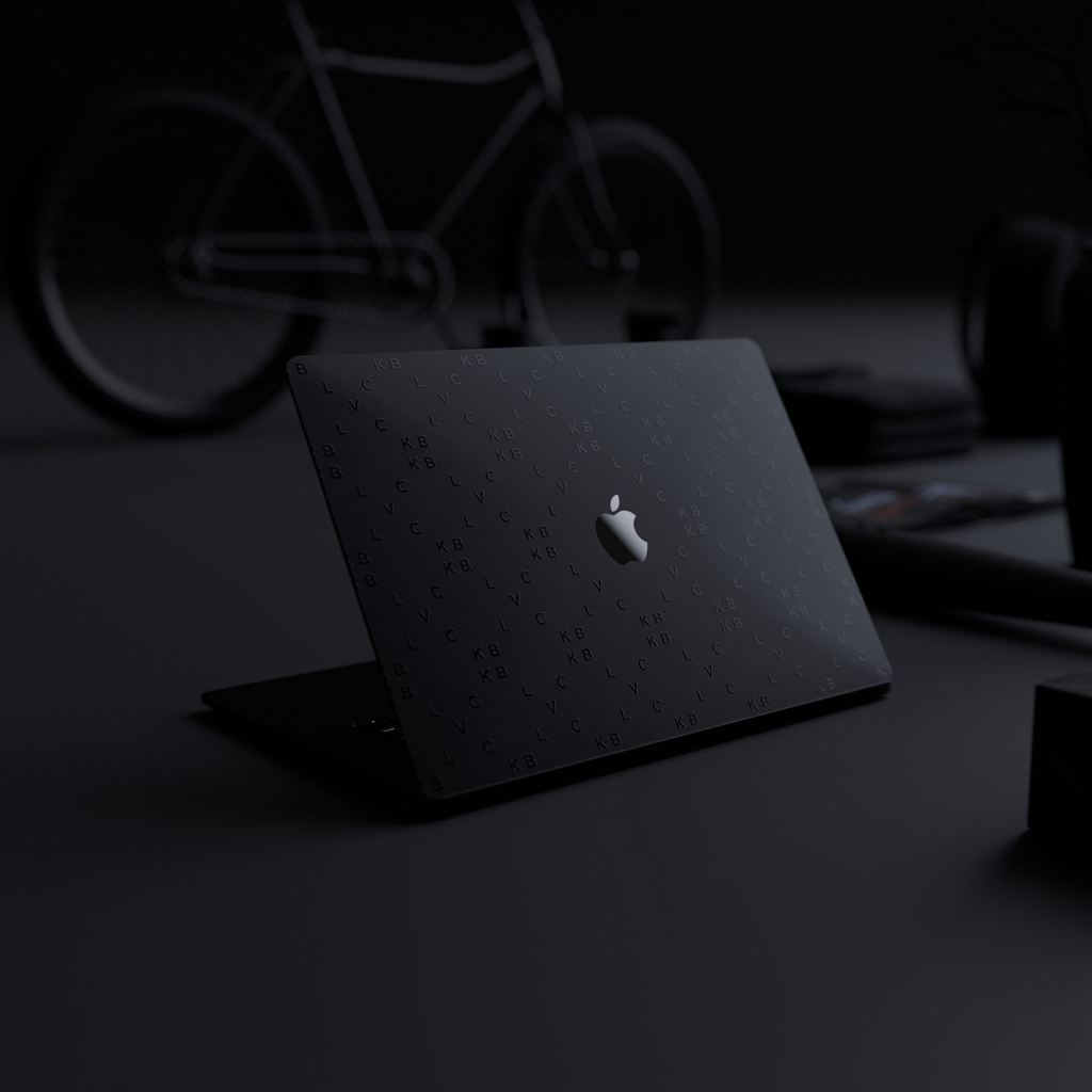 Black Blvck Monogram MacBook Skin Singapore | 098764-XZS