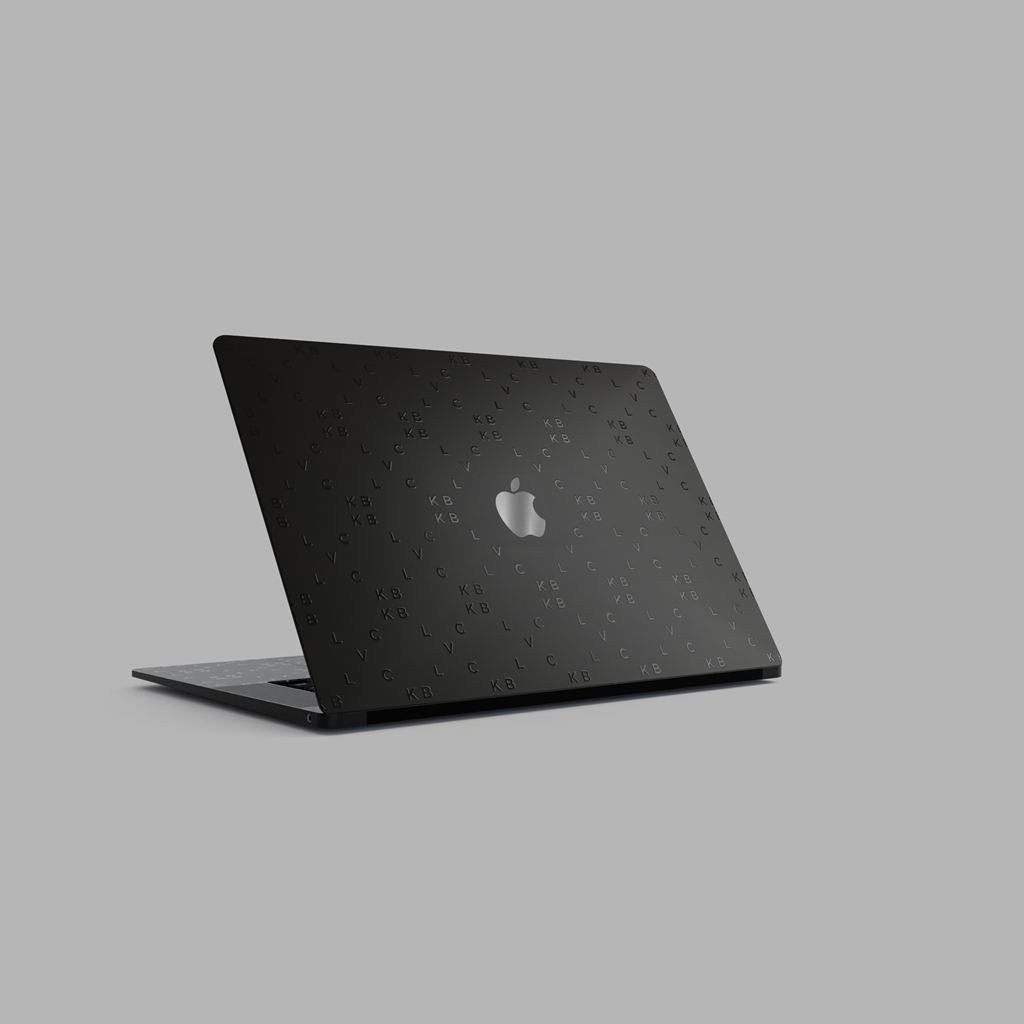 Black Blvck Monogram MacBook Skin Singapore | 098764-XZS