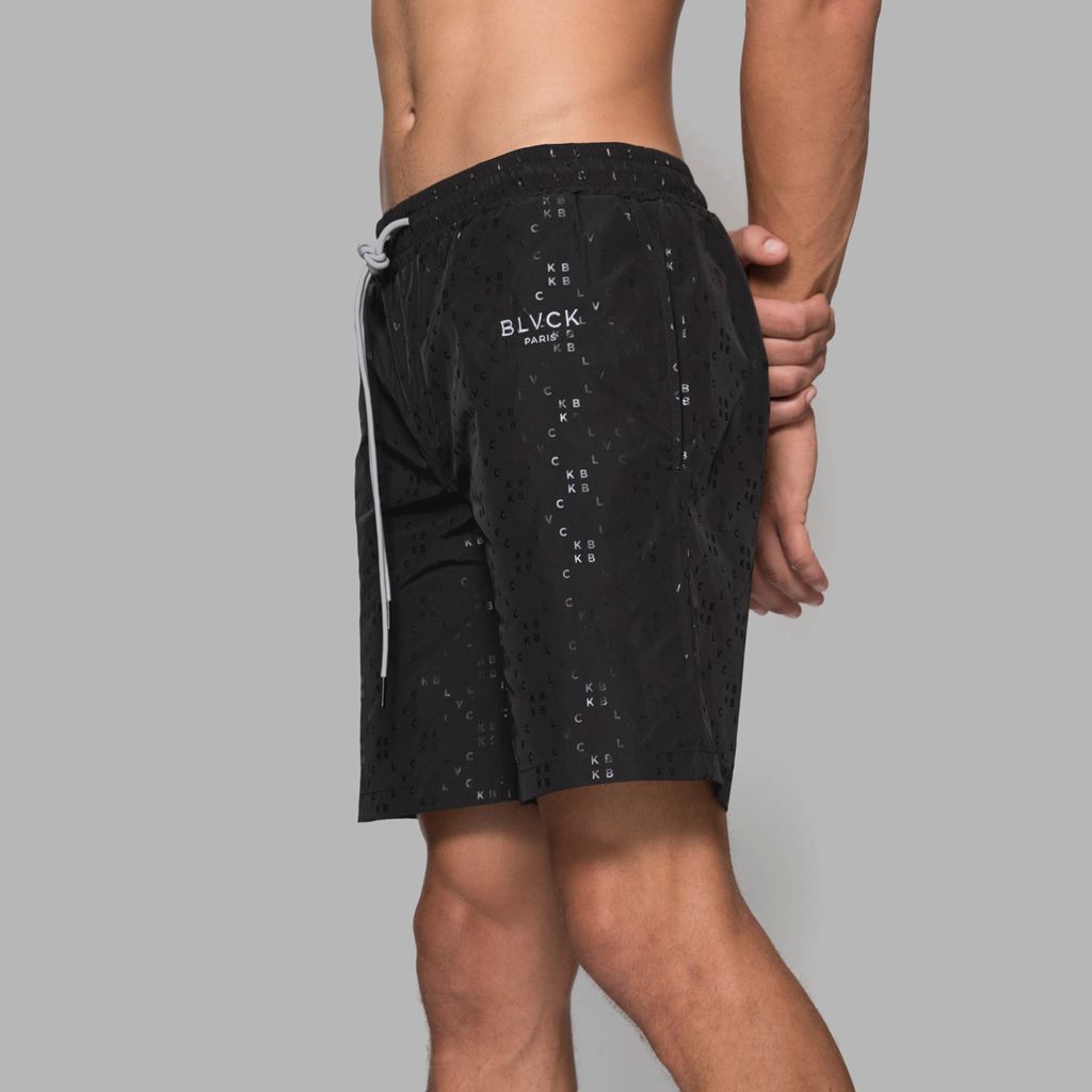 Black Blvck Monogram Shorts Singapore | 179325-VYE