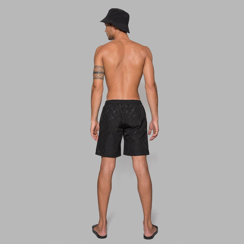 Black Blvck Monogram Shorts Singapore | 179325-VYE